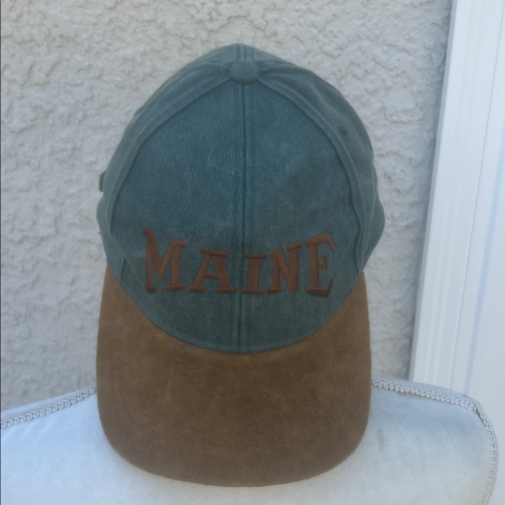 J Hats Green/Tan MAINE Adjustable Adult Hat